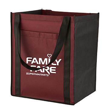 Large Non-Woven Grocery Tote w/ Pocket - HPG Brands