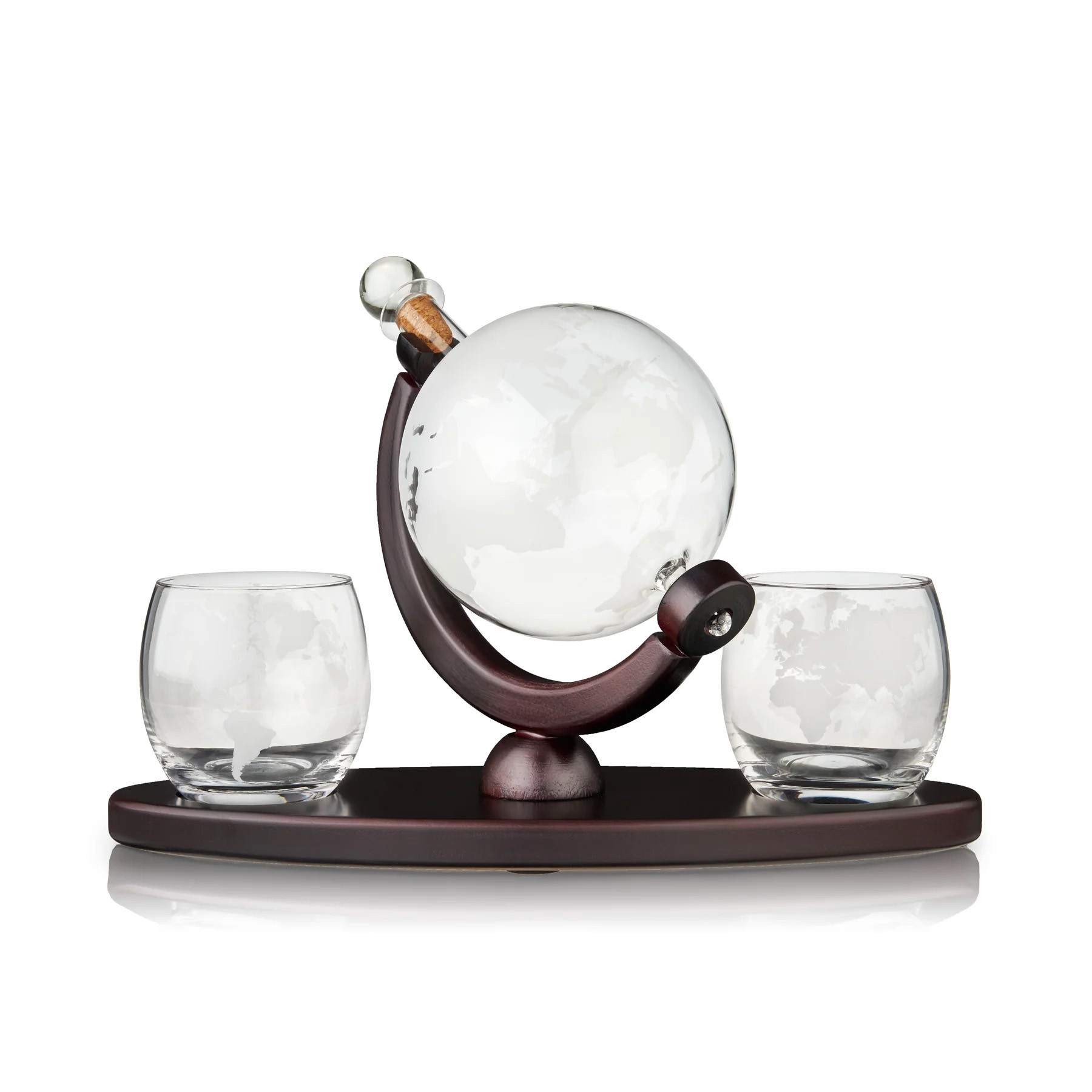 Viski Globe Decanter & Whiskey Tumblers Set - HPG Brands