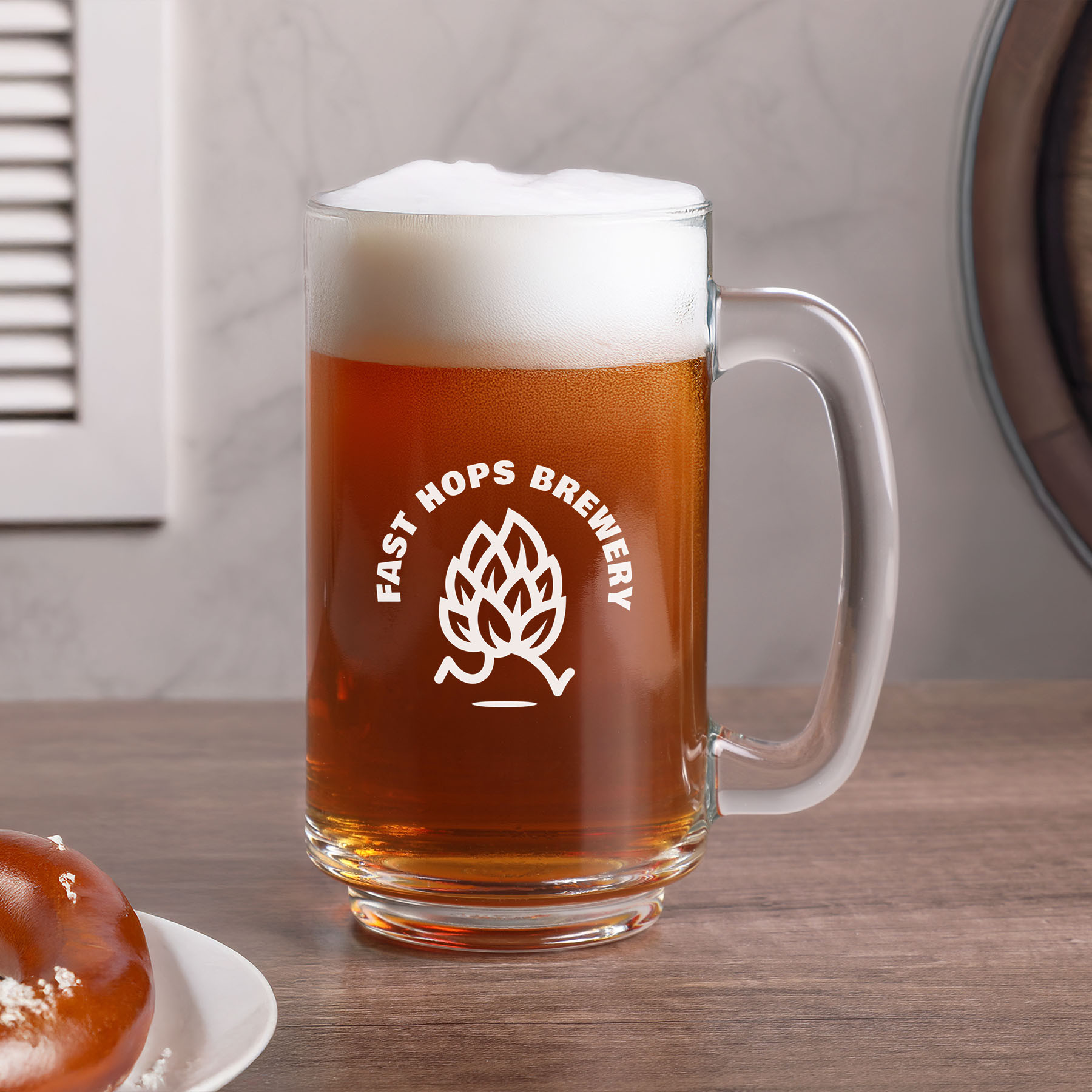 14 Oz. Glass Beer Mug - HPG Brands