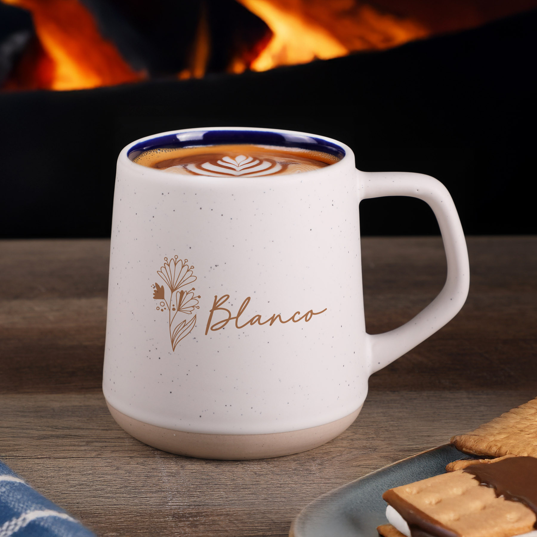 Medina 13.5 oz Speckled Ceramic Tapered Mug - HPG Brands