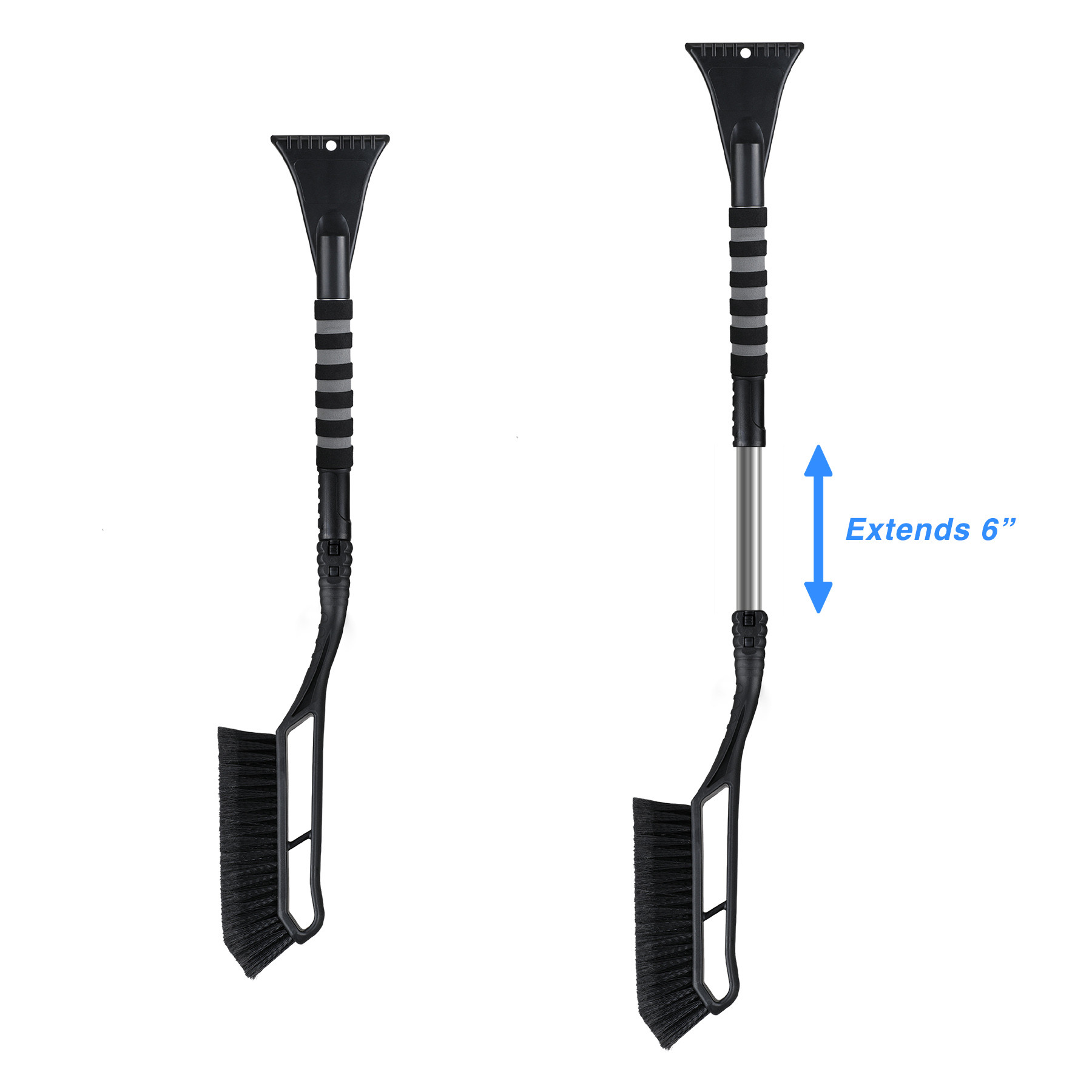 Blizzard Wizard Detachable, Extendable Snow Brush/Scraper - HPG Brands