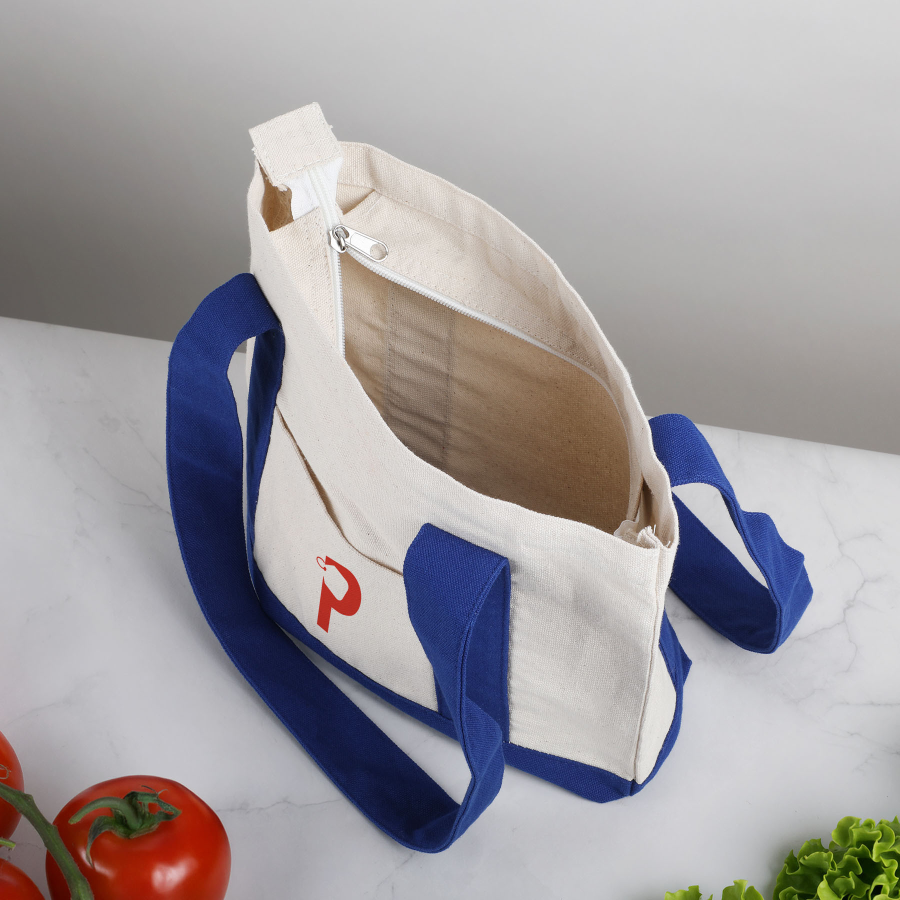 Small Tj Cotton Canvas Zippered Tote - HPG Brands