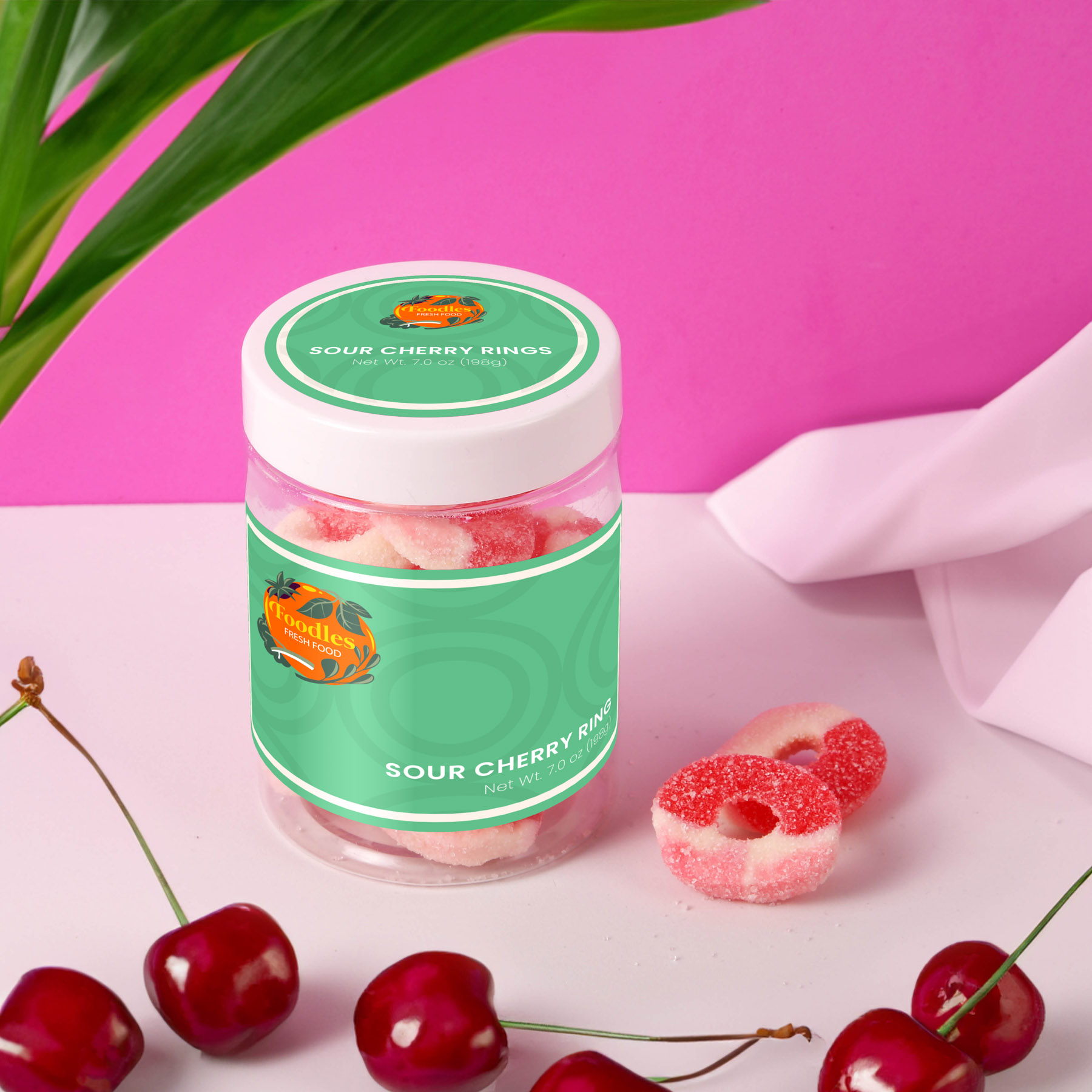 Sour Cherry Rings: Large Jar - HPG Brands