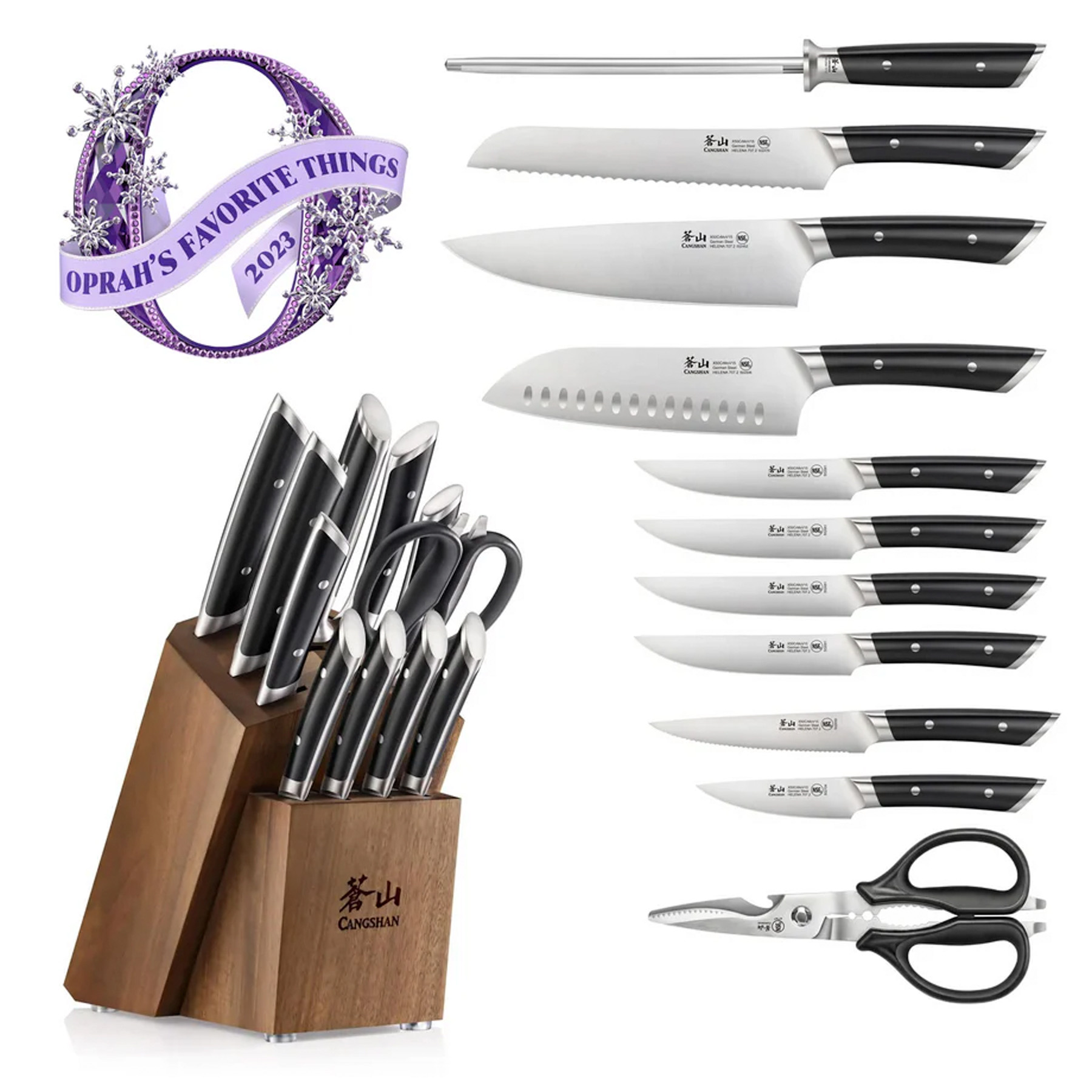 Cangshan 12-Piece Helena Series Knife Block Set - HPG Brands