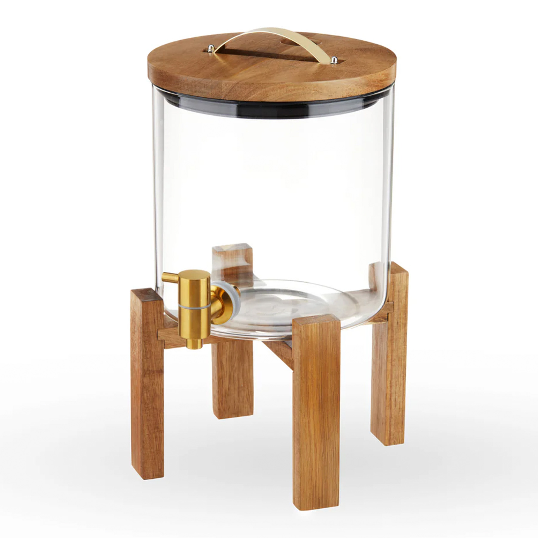 Twine Modern Manor Wood Glass Drink Dispenser HPG Brands