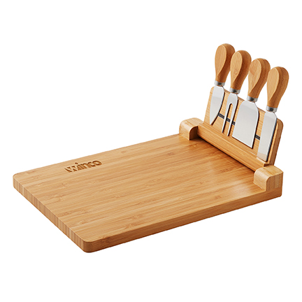 5-Piece Magnetic Bamboo Cheese Board Set - HPG Brands