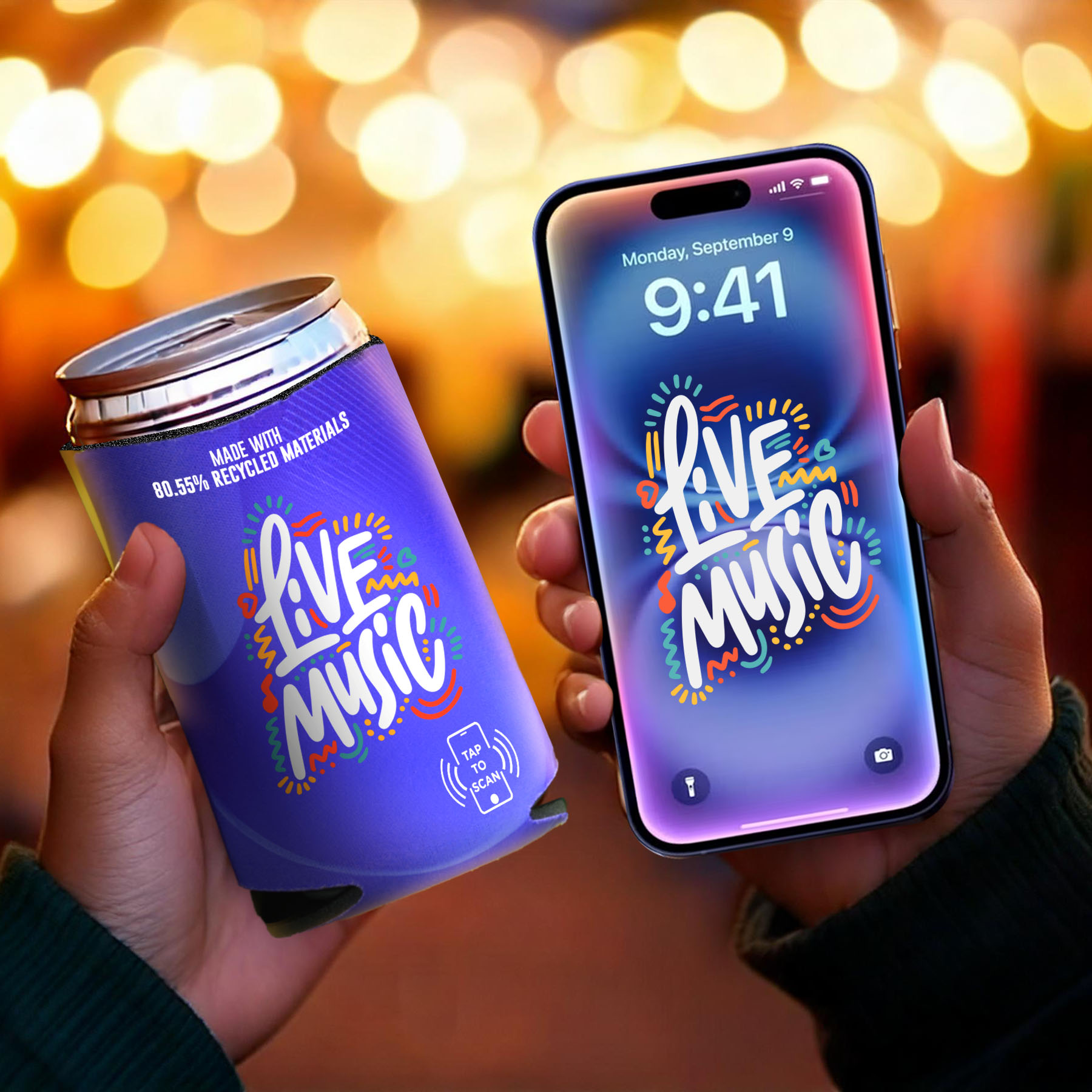 Full Color NFC EcoConnect Can Cooler - HPG Brands