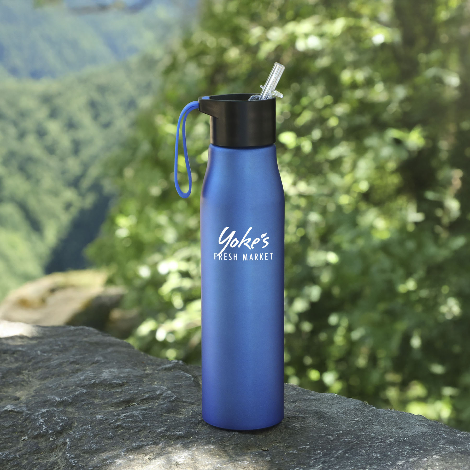 24 oz. Ridge Recylced Aluminum Bottle W/ Silicone Grip