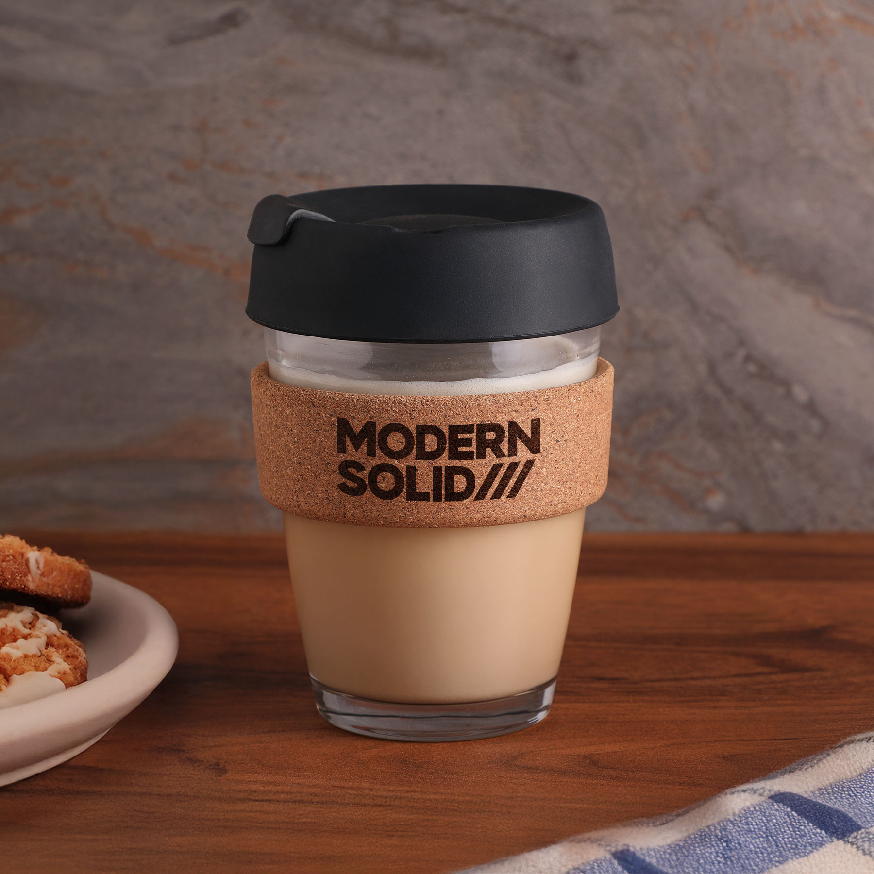 Madera 11.8 oz Glass and Cork To Go Tumbler