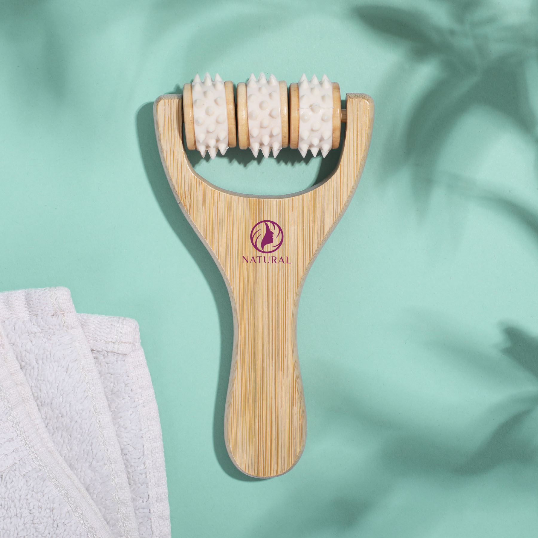 Rollax Handheld Bamboo Massager