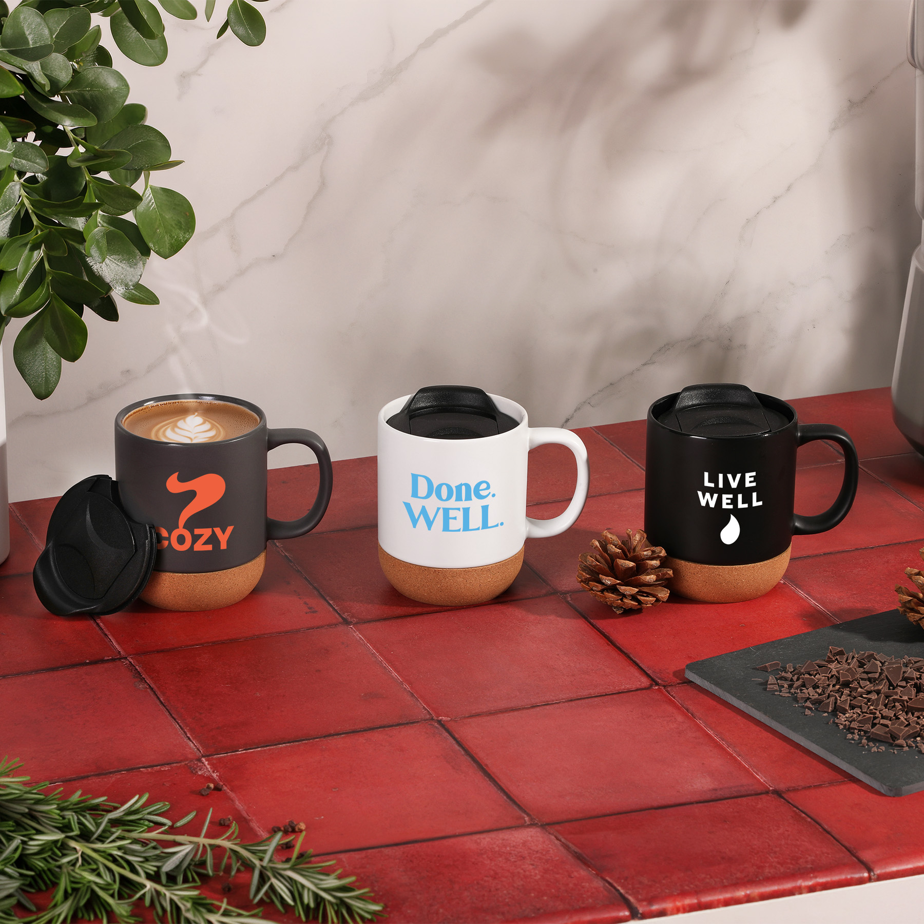 Mesa 11 Oz Ceramic Mug With Cork Bottom