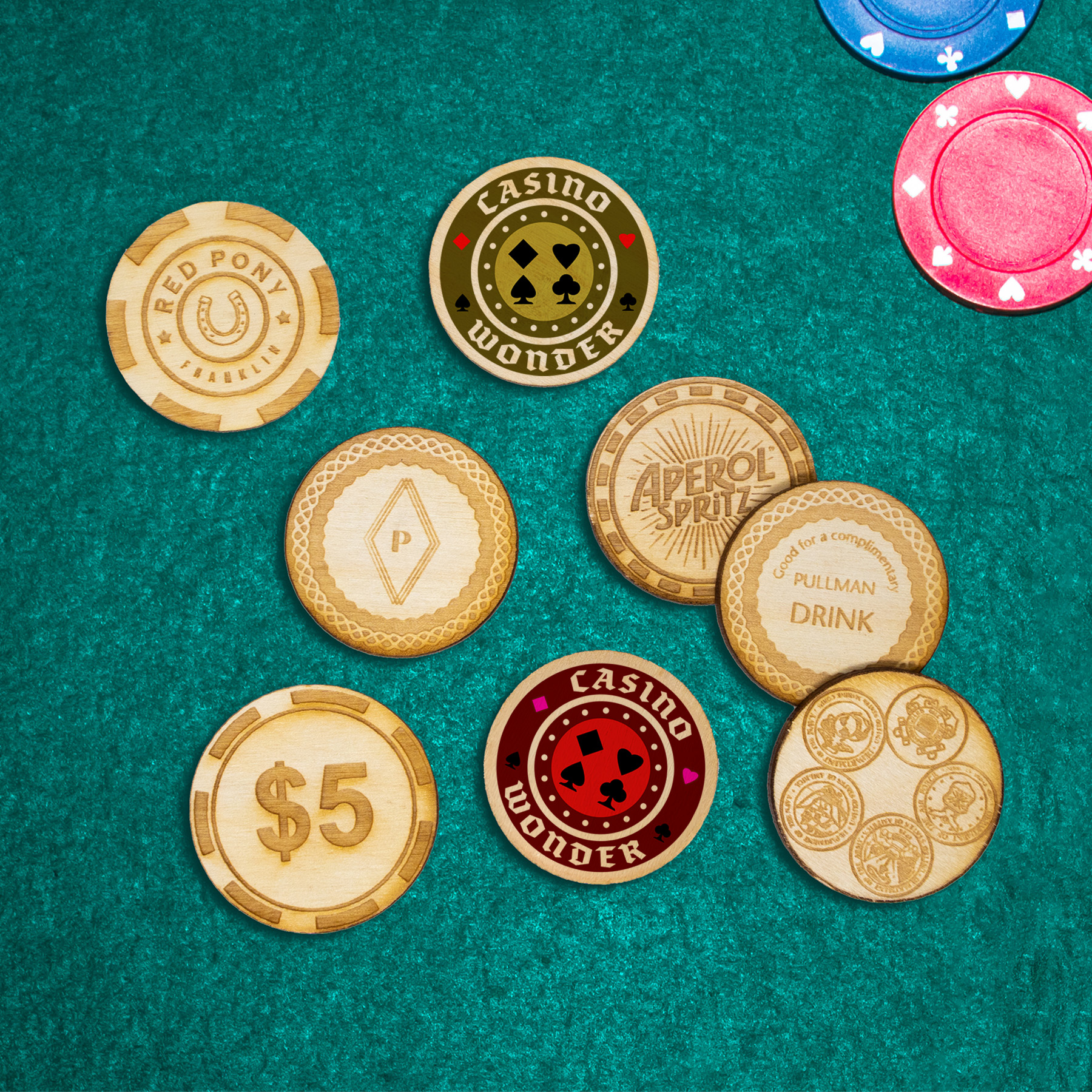 Wood Poker Chip - HPG Brands