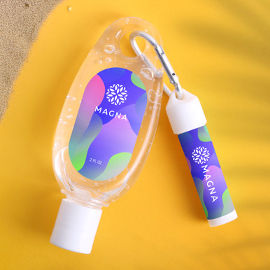 Hand Sanitizer & Lip Moisturizer With SPF15 Carabiner Kit - HPG Brands