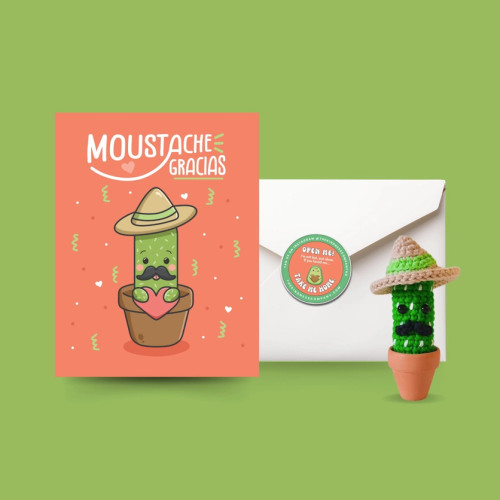 Moustache Gracias  Card Moustache Gracias  Card