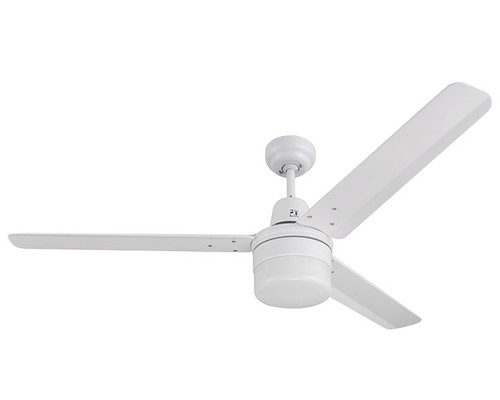 142cm 56inch White Ceiling Fan With Light B22 65W 3 Speed