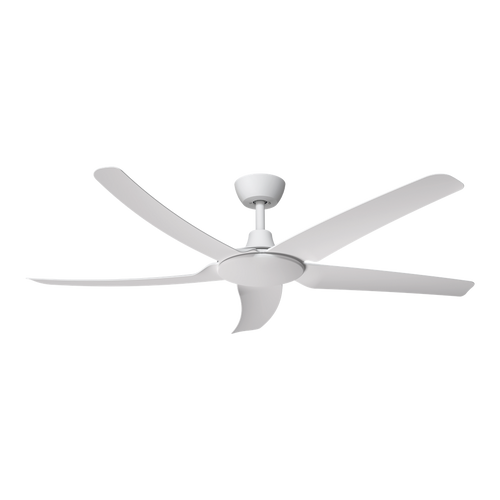 142cm 56inch White Ceiling Fan With Remote 26W DC 9 Speed