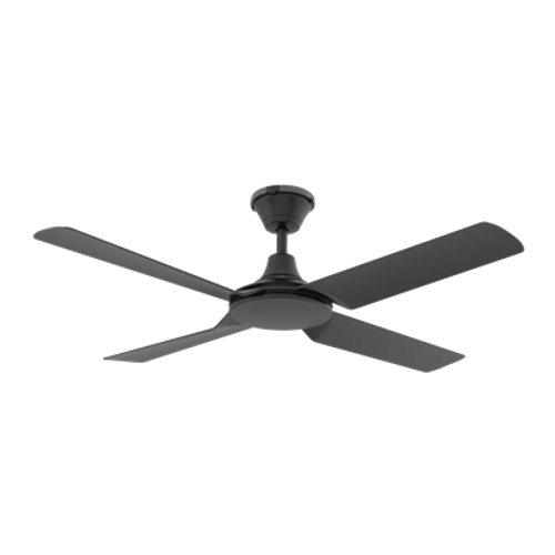 Black 52 Inch 132cm 4 Blade Ceiling Fan 26W IP66