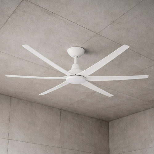 203cm 80-inch White DC Ceiling Fan Remote Control 6 Blade 55W