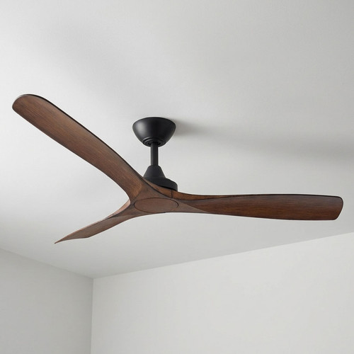 Noble 132cm 52-inch Black-Koa DC Ceiling Fan Remote Control 3 Blade 30W