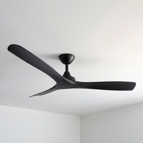 Noble 132cm 52-inch Black DC Ceiling Fan Remote Control 3 Blade 30W