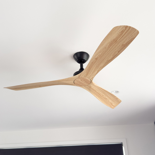 Noble 152cm 60-inch Black-Ashwood DC Ceiling Fan Remote Control 3 Blade 35W 6 Speed
