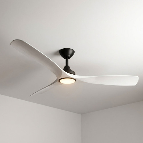 Noble 152cm 60-inch Black-Ivory DC Ceiling Fan With Light Remote Control 3 Blade 35W