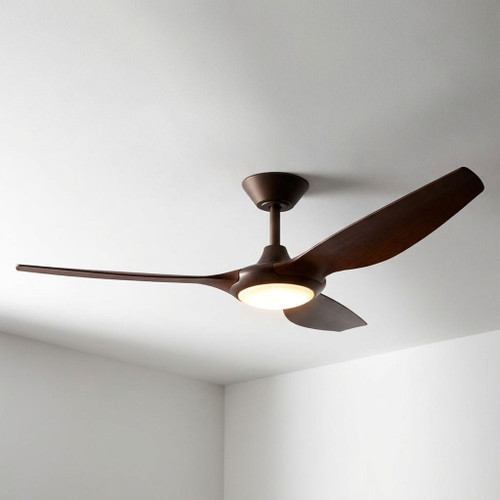 Saffron 132cm 52-inch Bronze-Koa DC Ceiling Fan With Light Remote Control 3 Blade 40W