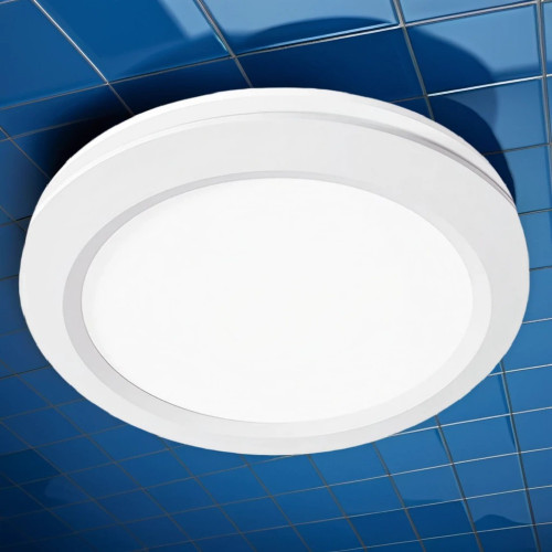 Exhaust Fan White Round 25W With 17W Tri-CCT LED 275mm