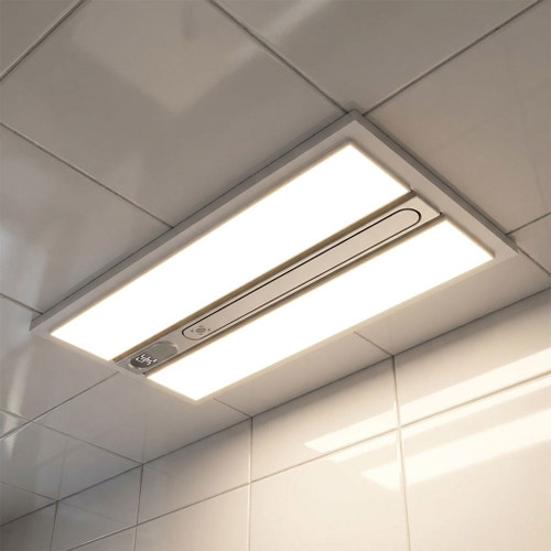 Bathroom Heater 6-in-1 Fan White With Tri-CCT LED Light 615mm