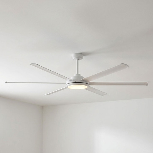 165cm 65-inch White DC Ceiling Fan With Light Smart WIFI Remote 6 Blades 55W
