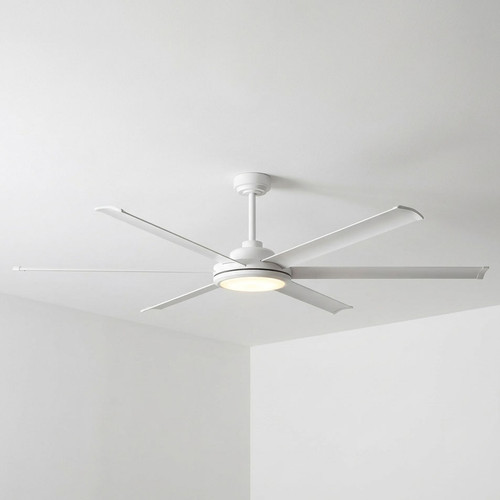 183cm 72-inch White DC Ceiling Fan With Light Smart WIFI Remote 6 Blades 55W