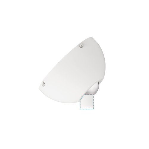 White Sloping Ceiling Canopy 45 Degree - 26mm Downrod Compatible