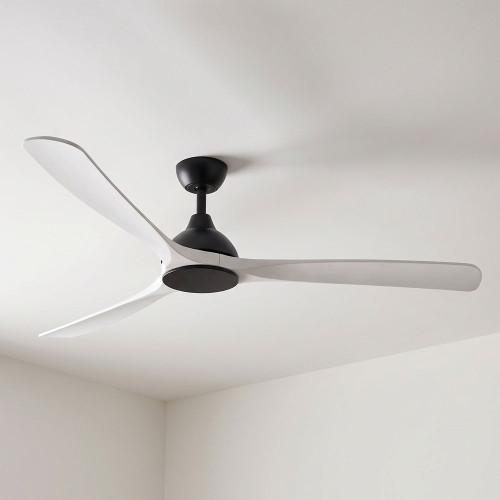 217cm 86-inch Black-White DC Ceiling Fan Smart Remote Control 3 Blade 50W 6 Speed