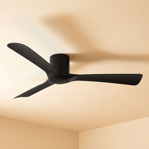132cm 52-inch Black DC Ceiling Fan Smart Remote Control 3 Blade 33W 6 Speed