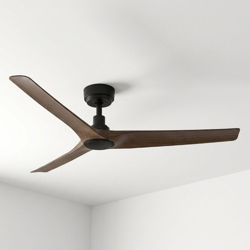 132cm 52-inch Black-Walnut DC Ceiling Fan Smart Remote Control 3 Blade 28W 6 Speed