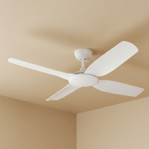 132cm 52-inch White DC Ceiling Fan With WiFi Remote Smart 4 Blade 36W 6 Speed