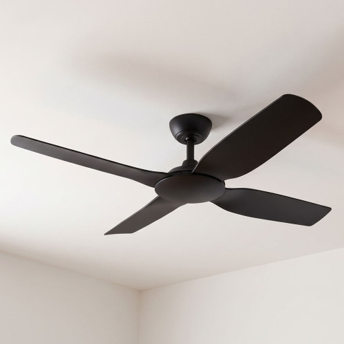 132cm 52-inch Black DC Ceiling Fan With WiFi Remote Smart 4 Blade 36W 6 Speed