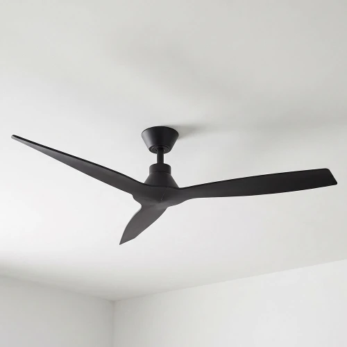 132cm 52-inch Black DC Ceiling Fan Remote Control 3 Blade Smart 28W 6 Speed
