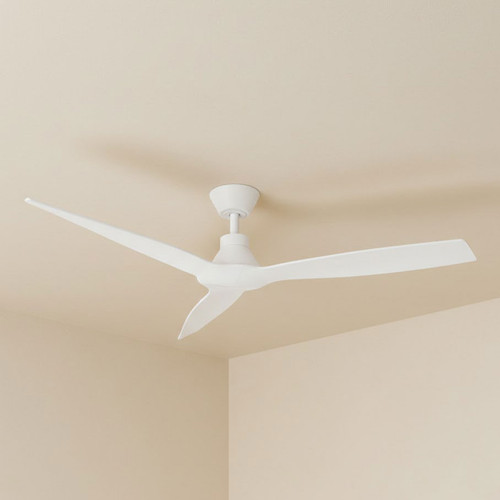 132cm 52-inch White DC Ceiling Fan Remote Control Smart 3 Blade 28W 6 Speed