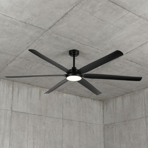 203cm 80-inch Black DC Ceiling Fan With Light WiFi Smart Remote 6 Blade 55W