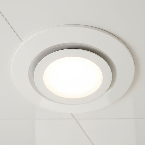 White Exhaust Fan 40W With 5000K 16W 1000lm IP45 325mm Round