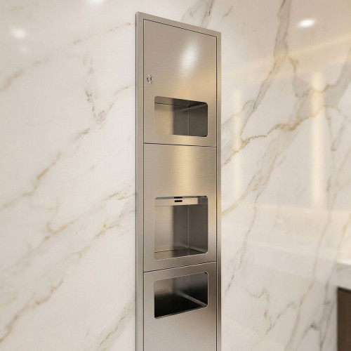 Hand Dryer Stainless-Steel 3-in-1 Waste and Towel Station 1000W 163cm