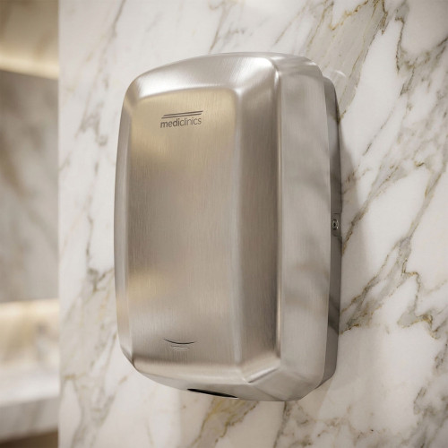 Hand Dryer Satin Stainless-Steel Sensor Operated 1500W 33cm