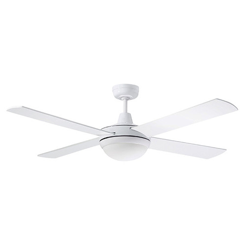 132cm 52inch White 3 Speed Ceiling Fan With Light Tri Colour 60W