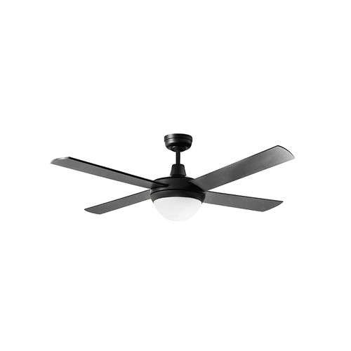 132cm 52inch Matte Black 3 Speed Ceiling Fan With Light 60W