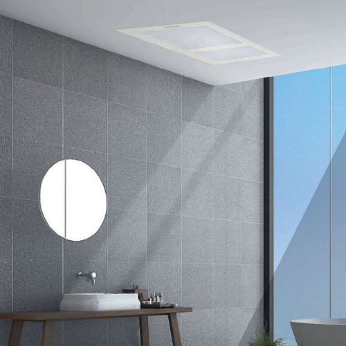 White 3-in-1 Bathroom Heater Fan Light 380mm