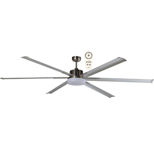 180cm 72inch Brushed Nickel Ceiling Fan With Light and Remote 35W 5 Speed