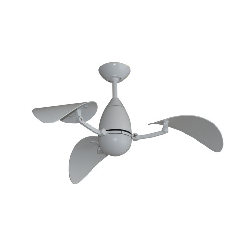 106cm 42inch White Ceiling Fan With Light and Remote 30W 5 Speed