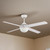122cm 48-inch White AC Ceiling Fan Light 60W 3 Speed