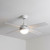 132cm 52-inch White AC Ceiling Fan With Light 65W 3 Speed
